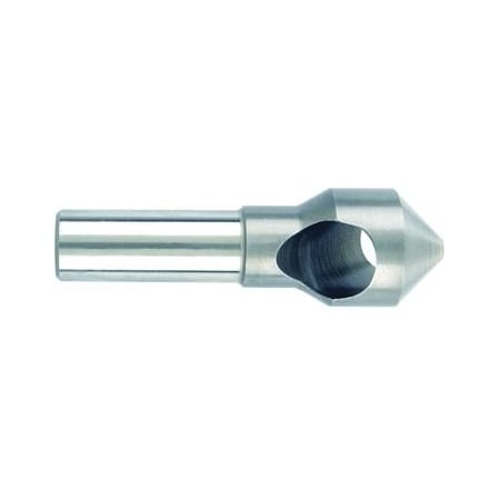 Morse Countersink, Series 1753, 1 Body Dia, 134 Overall Length, 14 Shank Dia, 90 deg included Angle 25621